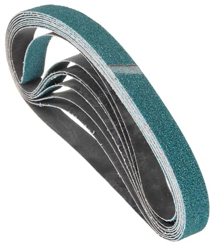 Kozelo 8 Paquetes De Bandas De Lija 1 X 30 Pulgadas Papel De Lija 36 Grit | Corindón De Circonia, Para Lijadora De Banda Metal Madera Remoción De Óxido Soldadura