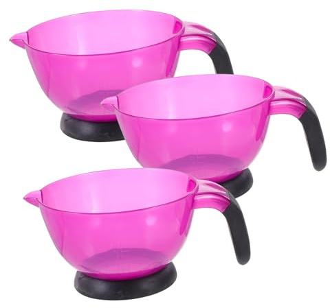 VALICLUD 3piezas Recipiente De Silicona Morado Con Para Color De Cabello Herramienta Para Teñir El Cabello Para Salones De y Casa Unidades
