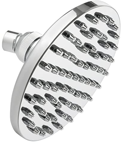 Stainless Steel Shower Head Solar Shower Rainfall Showerhead Bathroom Faucet High-Pressure Outdoor Showerhead Adjustable Spray Easy Installation