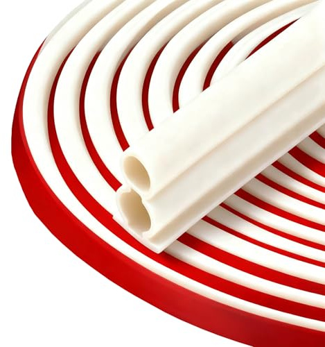 ZhenSFlourish Tür Dichtung, Fensterdichtung Selbstklebend, Door Seal | Tür Dichtungsband, Zugsperre, Kollisionsschutz, Lärmschutz, Energieeffizienz, wetterfest, 5m(L) x 10mm(B) x 10mm(T), Weiß