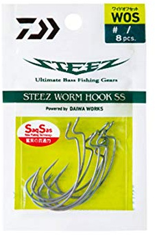 DAIWA Steez Worm Hook SS, Wide Offset, Angelhaken