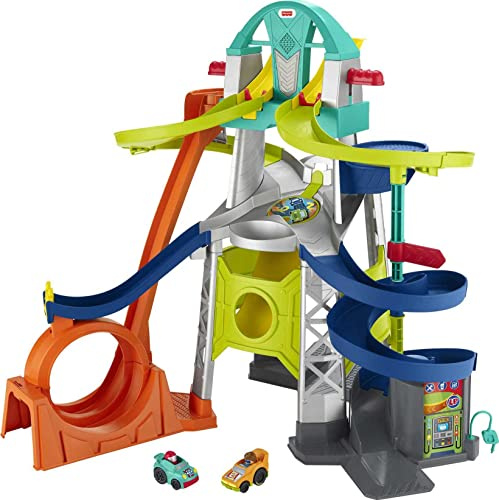 Fisher-Price GMJ12 - Little People Launch & Loop-racerbana, Bilbana för Barn från 18 månader