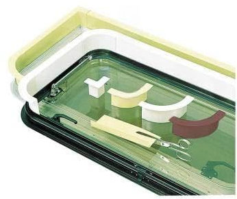 Abdeckprofil Fenster grau 90° Radius 80mm