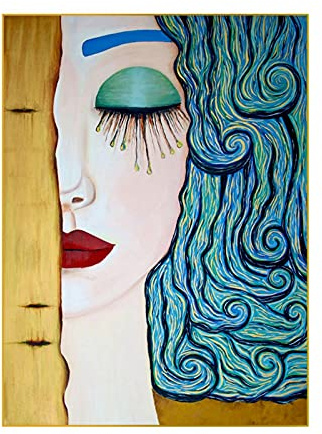 Leinwandbilder Berühmte Gemälde Klimt gemalte Kunst Dekoration Gemälde Gustav Klimt Wandkunst Gemälde Cuadros Bild-70x110cm Kein Rahmen