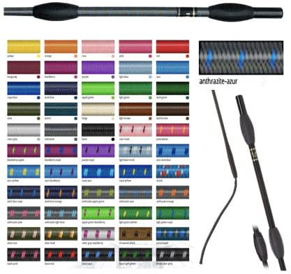 JA Horse Fleck Feldmann Balance Sports Dressurgerte Gerte Reitgerte (120 cm, anthrazit-Azur)