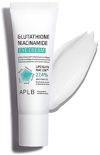 Crème contour des yeux APLB Glutathion Niacinamide | Lipo Glutathion Niacinamide Cen™ 27,4% 0,68 fl.oz/Soins coréens, Crème contour des yeux pour les cernes et les poches, Améliore l'élasticité et hy