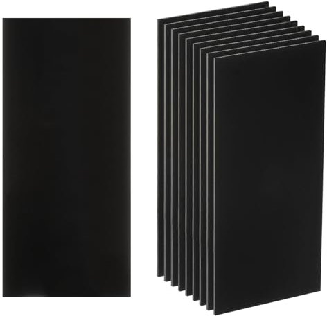 sourcing map 10pcs Welding Lens 2 x 4.25 Shade 7 Replacement Welding Lenses Hardened Plastic Black Darkening Filter Plates for Welding Helmet, Black