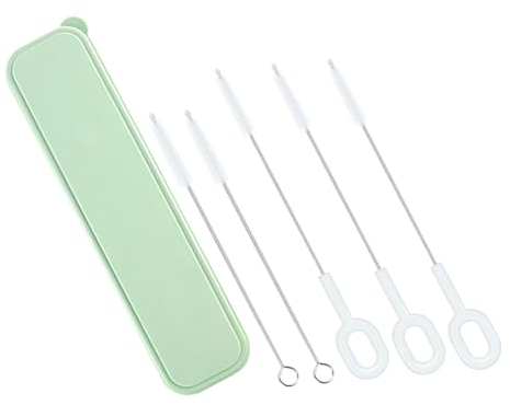 Abaodam Babyflaschenreiniger mit Flaschenbürste und Strohhalmbürste für Glasflaschen und Milchflaschen Bürsten für Babyflaschen und Trinkhalm Robust und Langlebig für Hausgebrauch