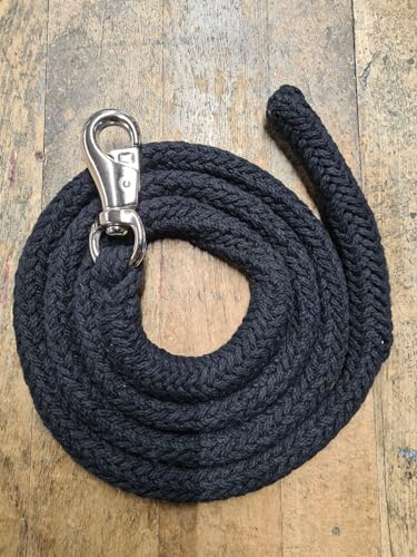Jumbo Führstrick mit Bullsnap Silber, schwarz, 3m