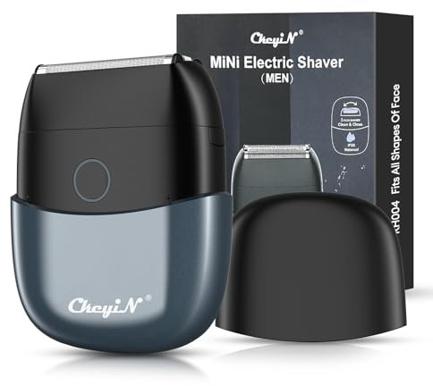 CkeyiN Rasoio Elettrico Barba, Rasoio a lamina Compatto e Portatile, Rifinitore di Precisione Senza Fili Ideale per I Viaggi, Rasatura flessibile, Duratura e Definita, Toelettatura