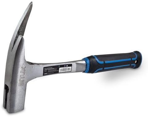 Bituxx Lattenhammer Dachdeckerhammer Kellenhammer Nagelhammer Dachlattenhammer 950g mit magnetischem Nagelhalter