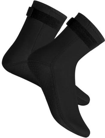 Yardwe 1 Paar Tauchen Socken Schwimmsocken Damen Strandsocken Poolsocken Für Damen Wassersocken Socken Surfsocken Socke Zum Tauchen Sandvolleyballsocke Sandsocken Surfschuhe Neopren Black