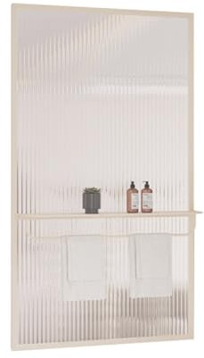 pujindu Walk-in Duschwand Badezimmer Duschwand Panel Badezimmer Trocken- und Nass-Trennwand Trennwand Glas-Trennwände für Hotel (Weiß, 50 x 120 cm)