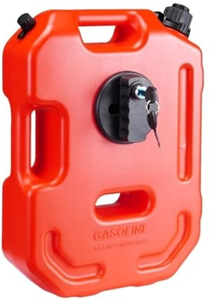 RVIFY Jerrican Essence Réservoir de Carburant Rouge 5/10l, bidons d'essence, barils de gaz, récipient d'eau de Rechange avec Bec Bidon Essence(10L)