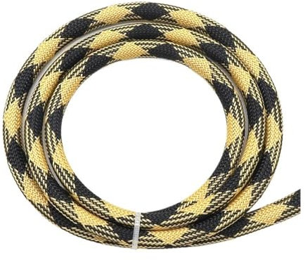 Cmis Kbei 1/2/3/5/10/20/30/50 m, isolierte PET-Geflechthülse, erweiterbar, hochdichter Kabelmantel, Schutzgeflecht für Drähte, 6 mm, Schwarz, Gelb, 6 mm