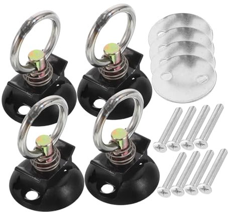 MAGICLULU 4 Ganci Ad Anello Fissi Punti Di Ancoraggio Per Camion Ancoraggi Di Ancoraggio Ancoraggi Di Ancoraggio Di Ancoraggio Utv Montaggio A Perno Singolo In Acciaio