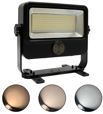 Maxled, Light is Led! LED Campinglampe Solarlampen für Außen CCT3 5 Modi Solar Strahler 1100lm 90W Aufladbare Solarleuchte Zaunlicht IP65 Wasserdichte Wandleuchte 4800mAh Akku für Garten Camping