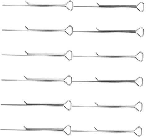 HIAKDOFT 12pezzi Supporti per Stoppini Carbonio per Creazione di Candele Clip Fissaggio per Progetti Fai Te Strumento di Centramento per Candele Colore Argento