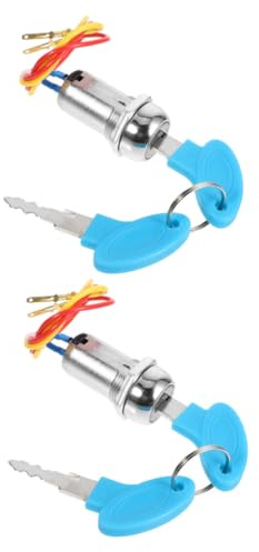 PENIKOKO 2 Impostati Interruttori Accensione con Chiavi per Atv Scooter Elettrici e Biciclette Elettriche Compatibilità per da Cross e Veicoli per Avviamento Rapido con Chiave Riserva
