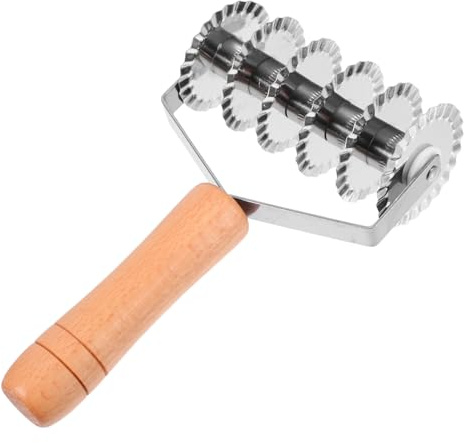 VICASKY Lattice Cutter aus Edelstahl und Holzgriff Präziser Abstand für Saubere Schnitte Nudelschneidewerkzeug für Küche und Haushalt