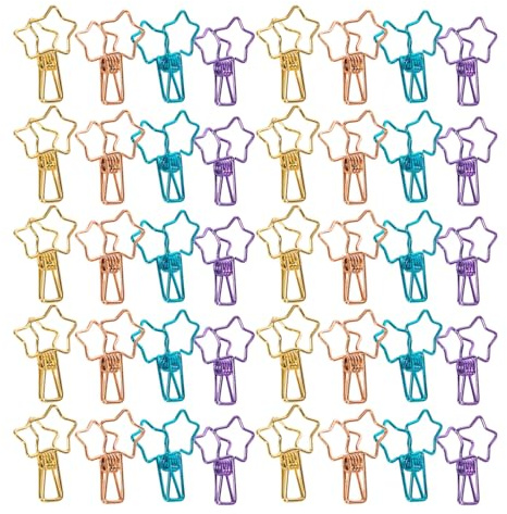 40 clip in metallo con coda lunga, clip di carta colorata, per documenti fotografici, appunti, clip per documenti portatili, 40 pezzi