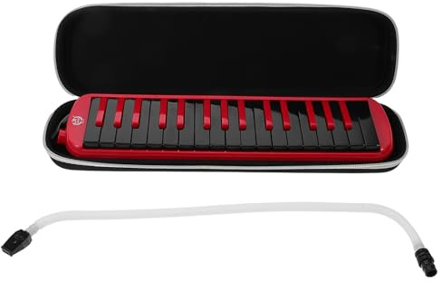 HINTRMENT Melódica Teclas Piano Portátil con Funda EVA Resistente Instrumento de Viento Soprano para Principiantes y Adultos Fácil de Transportar y Tocar
