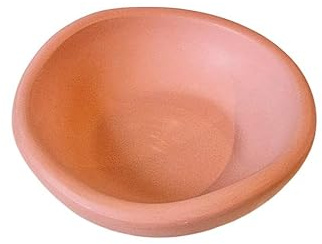 Lolydol petite Coupelle Vide-Poche Ø 8,5 cm en Plâtre Céramique – Fabriqué en France - Plateau Décoratif pour Bijoux ou petits Accessoires – Design Bord Vague Minimaliste – Idée Cadeau (Terracotta)