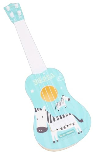 Topiky Simulazione Chitarra Ukulele, Chitarra Ukulele per Bambini, Giocattolo Musicale per Classica, Strumento Musicale Educativo Posabile Giocattolo per Apprendimento Precoce, per (BLUE)