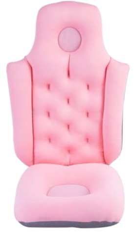 Cojín de Bañera Plegable Diseño Antideslizante Rosa para Adultos | Fabricado en Poliéster y Partículas de Espuma, Ligero y Cómodo, Instalación mediante Broches, Adecuado para Hoteles y Viajes