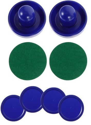 GALPADA Set Accessori Air Hockey da Tavolo in Plastico Blu Disco e Pusher per Gioco in Famiglia, Ricambi per Tavola Hockey Domestica