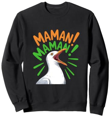 Maman Maman Gabbiano Divertente per la Festa della Mamma Felpa