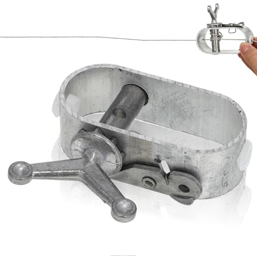 TEHAUX Tenditore Filo Acciaio per Serra e Piscina in Lega di Alluminio e Ferro, Resistente alla Ruggine Lunga Durata, Strumento per Alberi da Frutto e Vite