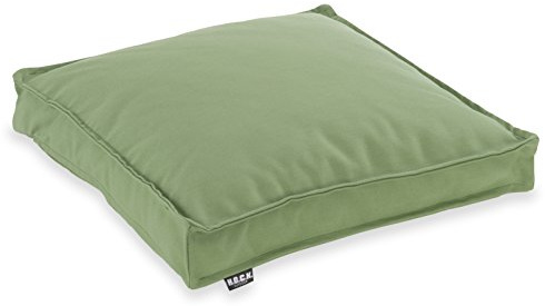 H.O.C.K. Sitzkissen Outdoor Stuhlkissen Classic Uni – UV-beständig, wasserabweisend, Fleckschutz – Garten Terrasse Balkon (40x40x5cm, Lindgrün)