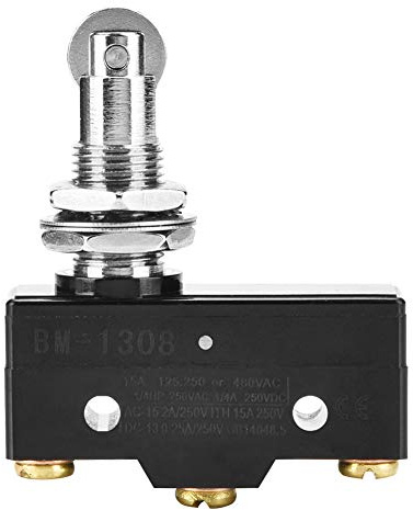 Microinterruttore Finecorsa Momentaneo Contatti Argento Scatto BM-1308 per Interruzioni Elettriche Sensori Automazione
