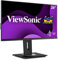 ViewSonic VG2456 Monitor Empresarial 24 Full HD, Panel IPS, HDMI, DP, RJ45 Ethernet, USB C, Altura Ajustable, Altavoz, Cuidado de los Ojos, Negro