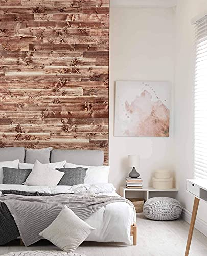 wodewa Wandverkleidung Holz selbstklebend 3D Vintage Colour Country Wandpaneele 1m² Moderne Wanddekoration Holzverkleidung Holzwand Wohnzimmer Küche Schlafzimmer