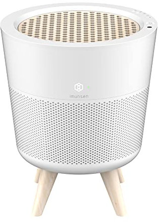 IMUNSEN M-002W Purificateur d'air avec filtre en bois de cyprès, filtre HEPA véritable H13, 100% sans ozone, mode veille automatique, Fabriqué en Corée- Blanc