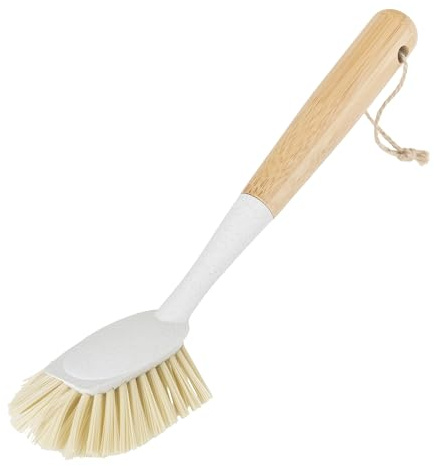 Vigar Zeroline Oval Diskborste i Bambu, 7x5,5x26 cm, Idealisk Diskborste för Koppar, Vinglas, Dricksglas, Mixerflaskor och Vattenflaskor i Glas för Köket
