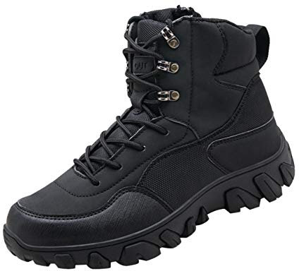 IYVW A03 Robuste Einsatzstiefel für Beruf und Freizeit Wanderhalbschuhe Schwarz 41EU