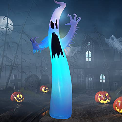 12Ft Halloween Inflatables Ghosts Dekoration mit LED-Lichtern, EBANKU | Halloween Geist Inflatables Dekor für den Innen und Außenbereich Halloween Dekoration Highlights von Halloween