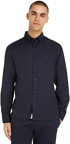 Tommy Hilfiger CORE FLEX POPLIN RF SHIRT Freizeithemden Herren, Blau (Desert Sky), L