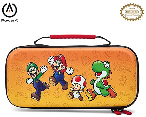 PowerA Étui de Protection pour Nintendo Switch, Switch - Modèle OLED et Nintendo Switch Lite - Mario and Friends, Housse de Protection, Étui de Console, Accessoires, Rangement, Licence Officielle
