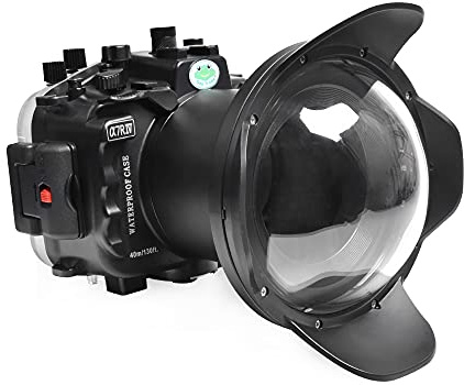 Sea frogs Corpo fotocamera subacqueo compatibile con Sony A7RIV 16 – 35 mm IPX8 40 m/130 ft Massima profondità di immersione impermeabile corpo fotocamera per immersioni, surf, canottaggio, sci