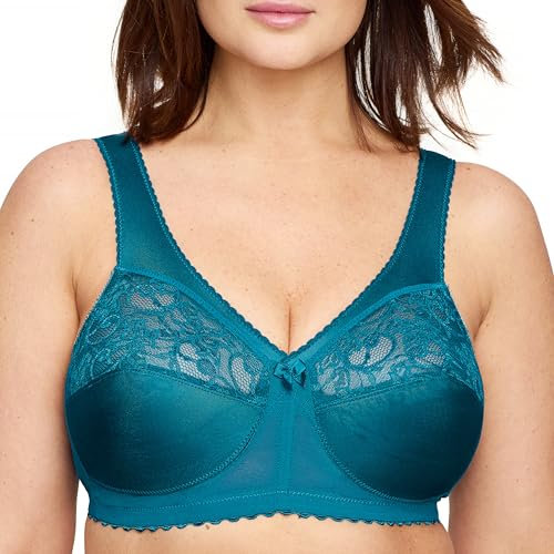 Glamorise Magiclift Original Support Bra Wirefree #1000, Reggiseno a Coppa Piena Donna, Dark Teal, 9E