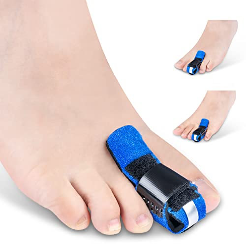Zehenschiene, Zehenglätter für Hammerzehen,Zehenbegradiger zur Stützen und Zehenfixierung, Krallenzehen,Gekrümmte Zehen,Gebrochenen Zehen,Verstauchung,Für Unterschiedliche Zehen Geeignet-Blau