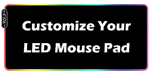 UOKIIYUA Tapis de Souris de Jeu personnalisé avec Photo, Tapis de Bureau RGB personnalisé, Tapis de Clavier antidérapant à LEDs colorées pour Les Amateurs de Jeux vidéo 90x40cm