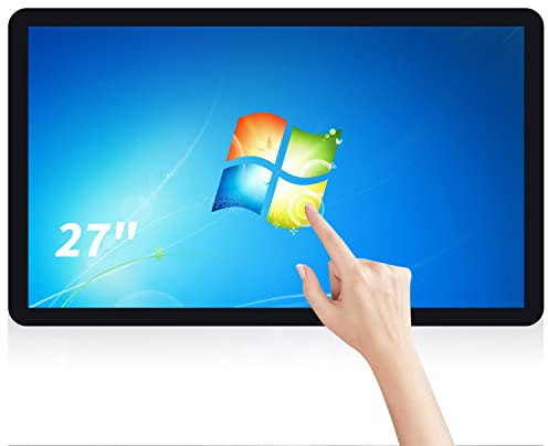 TouchWo Monitor Táctil 27 Industrial Todo-en-Uno con Pantalla Táctil, 16:9 resolución 1920 x 1080, WiFi, BT y Altavoces Incorporados Dual, Core i5, 4GB de RAM y 128GB de SSD para Windows 10