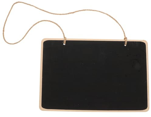 Abaodam Hanging Chalkboard Sign 11.81X7.87In Mini Reusable Blackboard Message Board with String for Home Office Kitchen Door Decoration