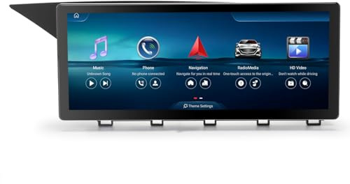 Erisin Qualcomm 10.25 8-Kern 4GB+64GB Android 16 Autoradio GPS Navi für Mercedes-Benz GLK-Class X204 (2009-2012) NTG 4.0 System Unterstützt IPS Bluetooth 5.1 DAB+ CarPlay Android Auto DSP WiFi USB