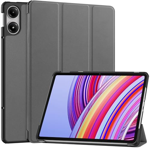 Vakarey für Redmi Pad Pro Hülle,Ultradünne Standabdeckung Hülle für Xiaomi Redmi Pad Pro 12.1 Zoll 2024 Tablette,Grau